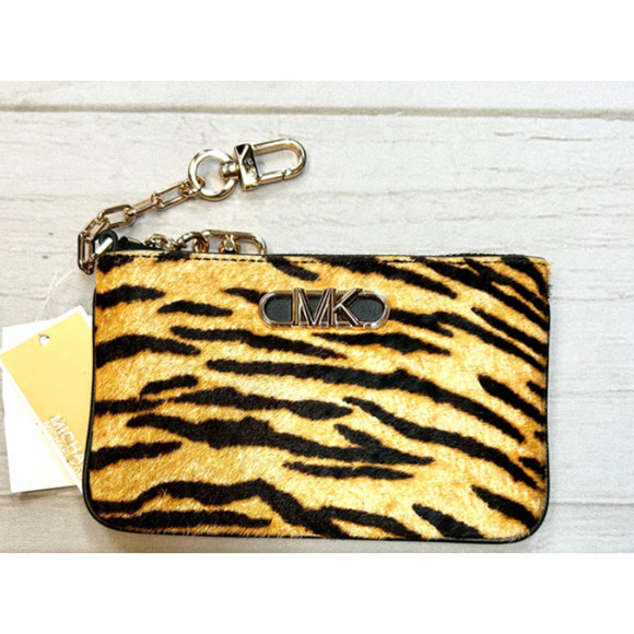 Michael Kors Parker Leather Card Case Wallet Key Chain NWT - Picture 7 of 8